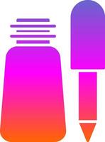 Eyeliner Glyph Gradient Icon vector