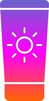 Sun Cream Glyph Gradient Icon vector