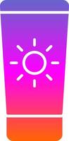 Sun Cream Glyph Gradient Icon vector