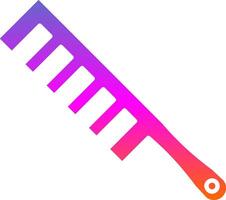 Hair Comb Glyph Gradient Icon vector