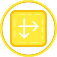 Intersect Flat Circle Uni Icon vector