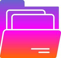 Files Glyph Gradient Icon vector
