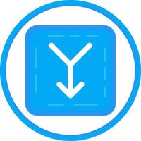 Merge Flat Circle Uni Icon vector