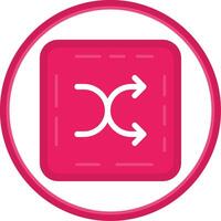 Shuffle Flat Circle Uni Icon vector