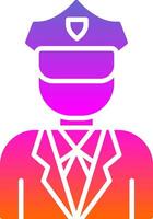 Police Glyph Gradient Icon vector