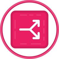 Split Flat Circle Uni Icon vector