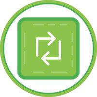 Loop Flat Circle Uni Icon vector