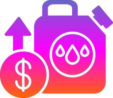 Oil Price Glyph Gradient Icon vector