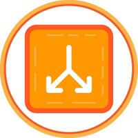 Split Flat Circle Uni Icon vector