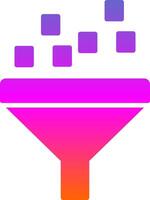 Filter Glyph Gradient Icon vector