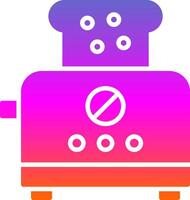 Toaster Glyph Gradient Icon vector