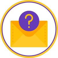 Question mark Flat Circle Uni Icon vector