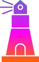 Lighthouse Glyph Gradient Icon vector