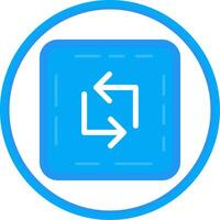 Loop Flat Circle Uni Icon vector