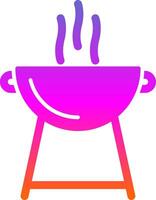 Grill Glyph Gradient Icon vector