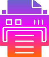 Printer Glyph Gradient Icon vector