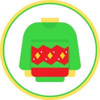 Sweater Flat Circle Uni Icon vector