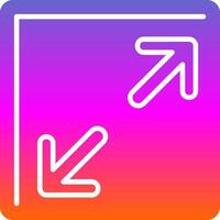 Resize Glyph Gradient Icon vector