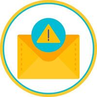 Alert Flat Circle Uni Icon vector