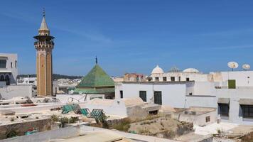 Visualizza di il vecchio medina di tunisi, unesco. video