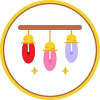 Lights Flat Circle Uni Icon vector