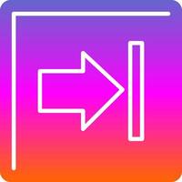 Right Arrow Glyph Gradient Icon vector