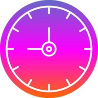 Clock Glyph Gradient Icon vector