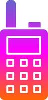 Walkie Talkie Glyph Gradient Icon vector