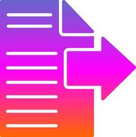 Export Glyph Gradient Icon vector