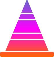 Cone Glyph Gradient Icon vector