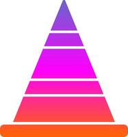 Cone Glyph Gradient Icon vector