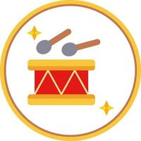 Drum Flat Circle Uni Icon vector