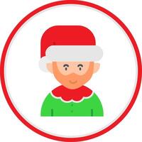 elfie plano circulo uni icono vector