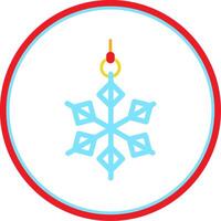 copo de nieve plano circulo uni icono vector