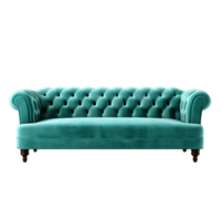 AI generated Blue sofa isolated png