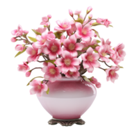 ai gerado cereja Flor flor ramo dentro vaso png