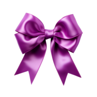 AI generated Stylish purple bow png