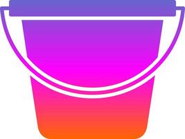 Bucket Glyph Gradient Icon vector