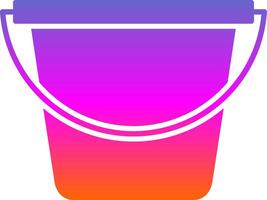 Bucket Glyph Gradient Icon vector