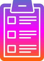 Checklist Glyph Gradient Icon vector