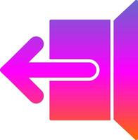 Logout Glyph Gradient Icon vector