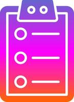 To Do List Glyph Gradient Icon vector