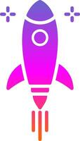 Rocket Glyph Gradient Icon vector