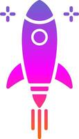 Rocket Glyph Gradient Icon vector