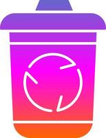 Recycle Bin Glyph Gradient Icon vector