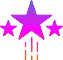 Star Glyph Gradient Icon vector