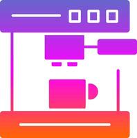 Coffee Machine Glyph Gradient Icon vector