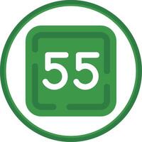 Fifty Five Flat Circle Uni Icon vector