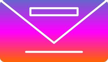 Envelope Glyph Gradient Icon vector