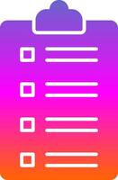 Checklist Glyph Gradient Icon vector